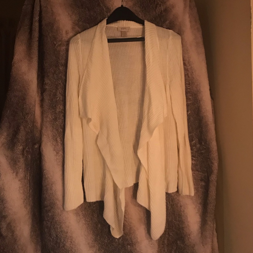 Ann Taylor LOFT - White/Off-White Cardigan